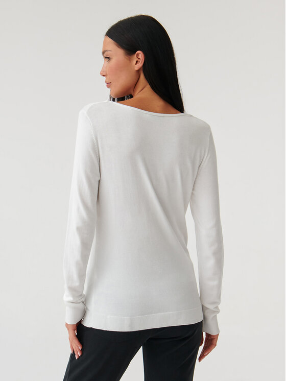 Tatuum Tatuum Sweter Tessa 1 T2316.089 Biały Slim Fit