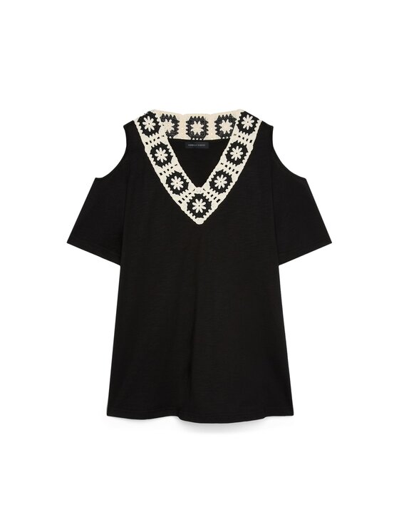 Fiorella Rubino Fiorella Rubino T-shirt G0AEL009161N033 Nero Regular Fit