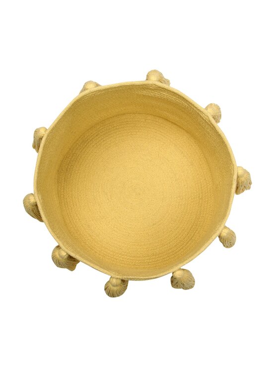 Lorena Canals Lorena Canals Przechowywanie Kosz Basket Tassels Yellow Żółty