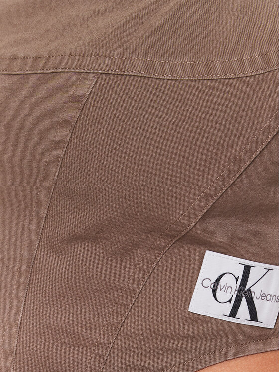 Calvin Klein Jeans Calvin Klein Jeans Top J20J220714 Hnědá Slim Fit