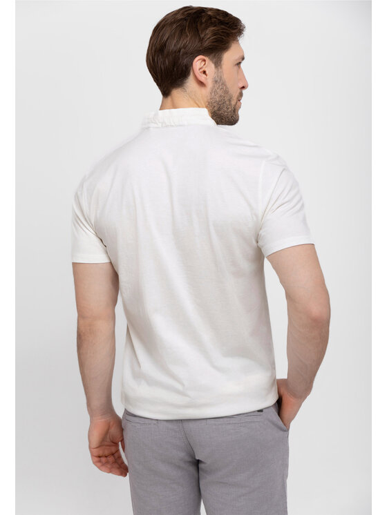 Volcano Volcano Polo O-ANTER Écru Regular Fit