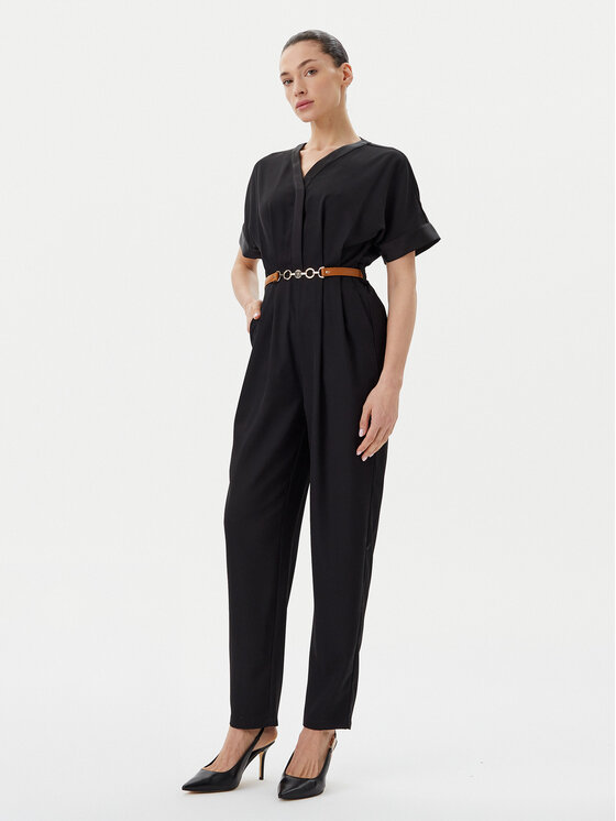 Fracomina Fracomina Jumpsuit FR25SO2004W47601 Schwarz Regular Fit