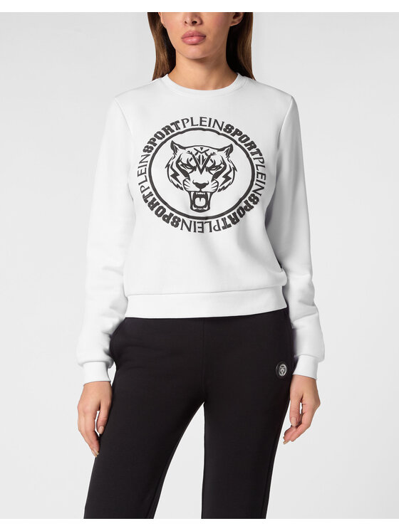 Plein Sport Plein Sport Longsleeve 14241 Biały Regular Fit