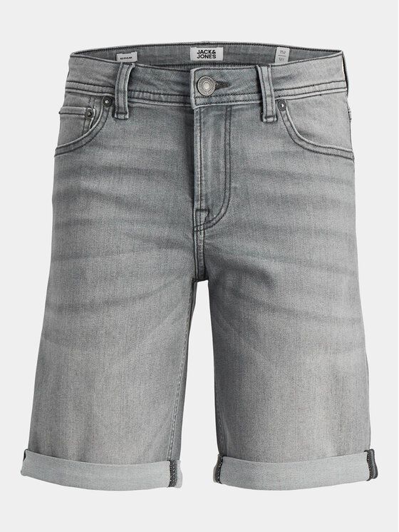 Jack&Jones Junior Jeans Kratke Hlače Rick 12249173 Siva Regular Fit