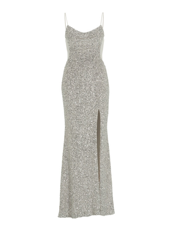 Hey Kyla Hey Kyla Vakarinė suknelė 5AG070HK Sidabrinė Slim Fit