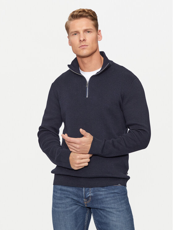 Jack&Jones Džemper Milano 12259664 Tamnoplava Relaxed Fit