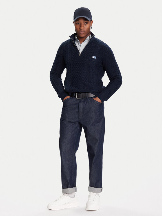 Tommy Jeans Tommy Jeans Sweter DM0DM22103 Granatowy Regular Fit