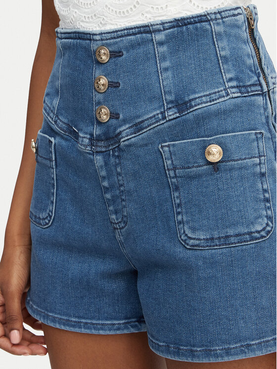 Guess Guess Teksapüksid W6GD56 D0849 Sinine Regular Fit