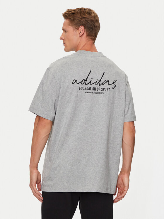 adidas adidas T-Shirt Brand Love IW3541 Szary Loose Fit