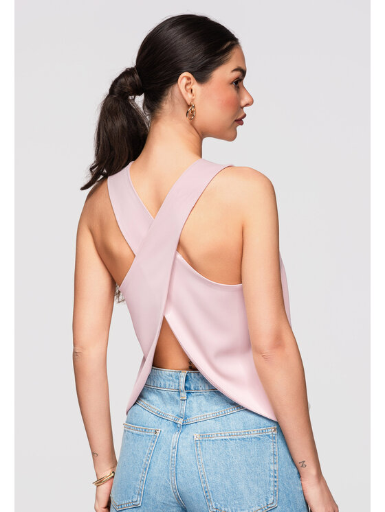 Ombre Ombre Bluzka OW-TS-E0034 Różowy Loose Fit