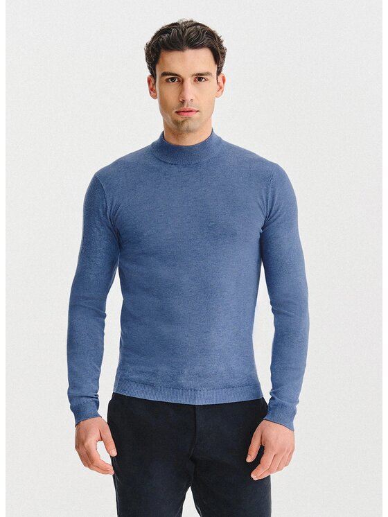 Pako Lorente Pako Lorente Sweter P25WN-2X-028 Niebieski Classic Fit