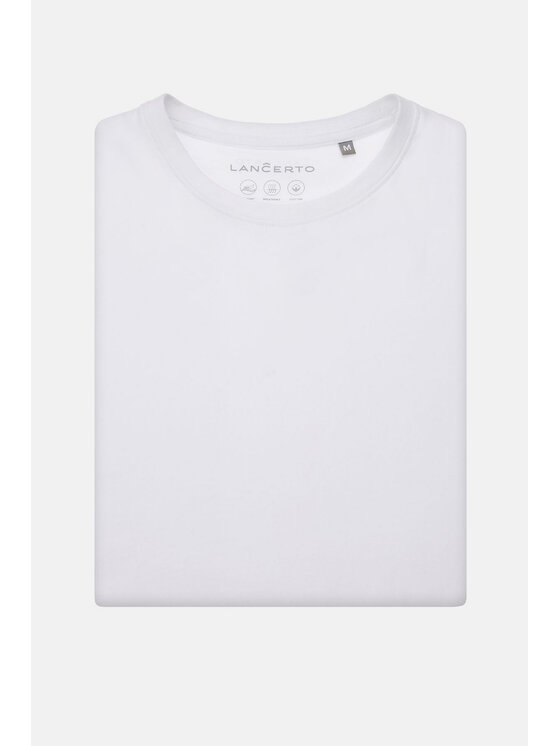 Lancerto Lancerto T-Shirt Kenneth TS073124000022 Biały Regular Fit