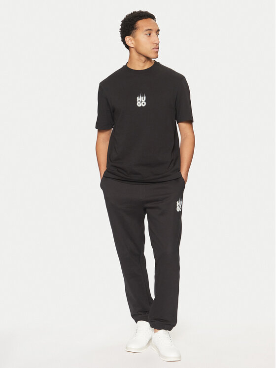 HUGO HUGO Спортивні штани Dilbero 50530435 Чорний Relaxed Fit