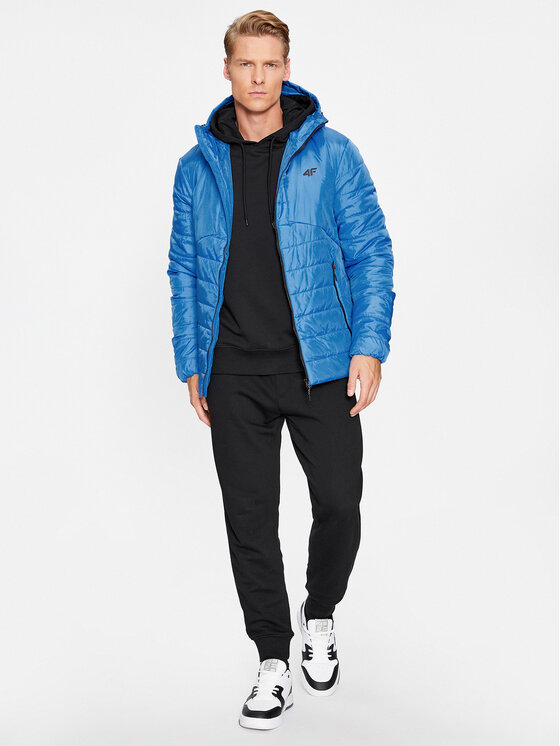 4F 4F Kurtka zimowa 4FAW23TDJAM245 Niebieski Regular Fit