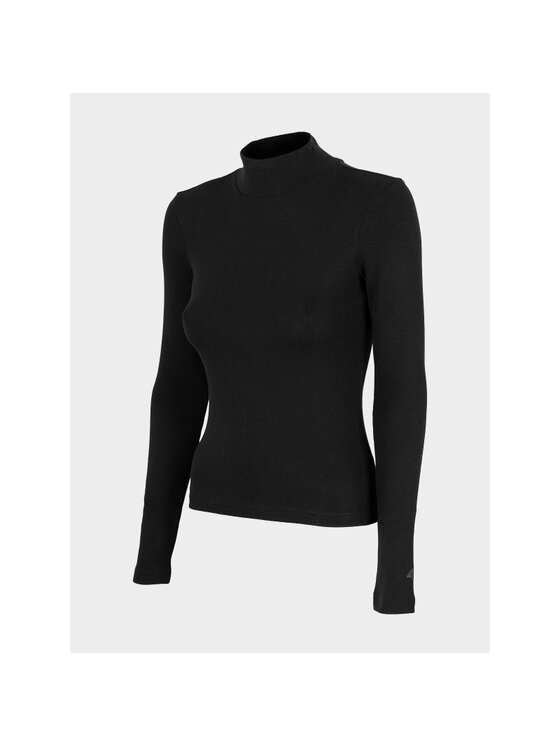 4F 4F S dlhými rukávmi H4Z22TSDL017-20S Čierna Slim Fit