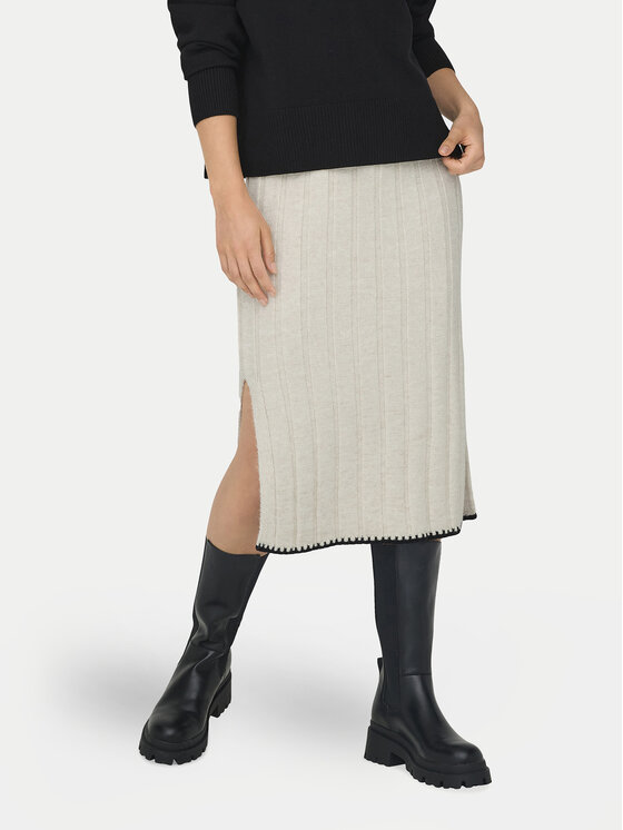 ONLY ONLY Pouzdrová sukně Chick 15330190 Béžová Regular Fit
