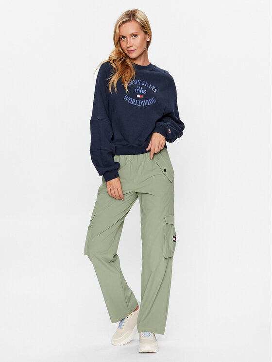 Tommy Jeans Tommy Jeans Džemperis ar kapuci DW0DW16137 Tumši zils Relaxed Fit