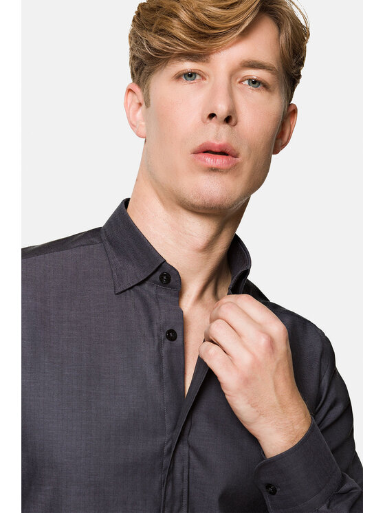 Lancerto Lancerto Koszula April KO073222000032 Szary Slim Fit