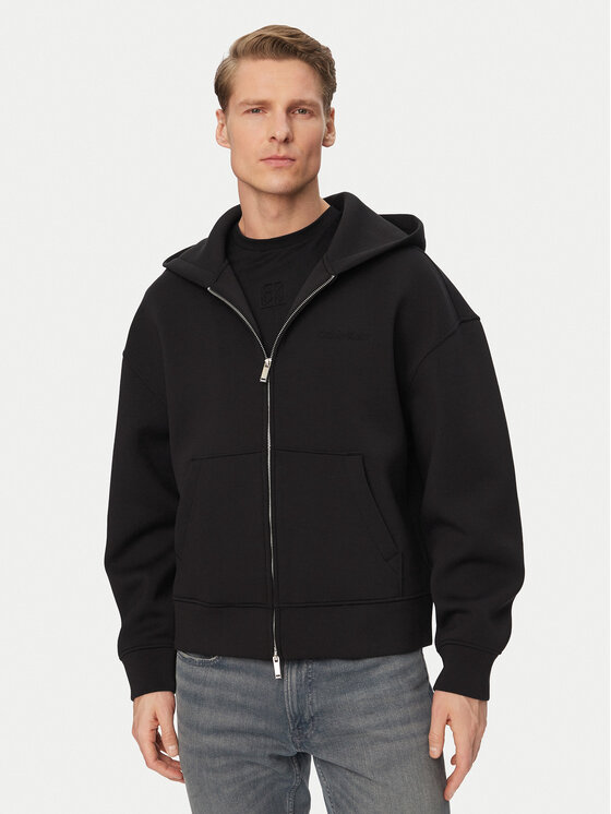 Calvin Klein Hanorac LV04RE218G Negru Relaxed Fit