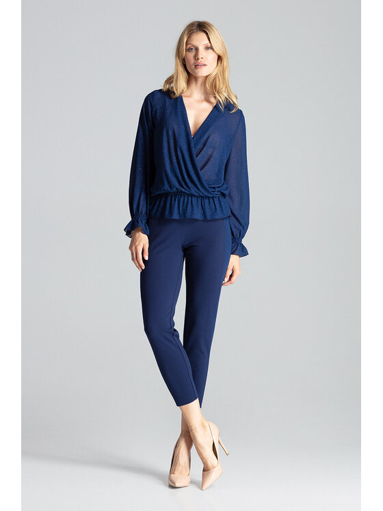 FIGL FIGL Blúzka M690 Tmavomodrá Regular Fit