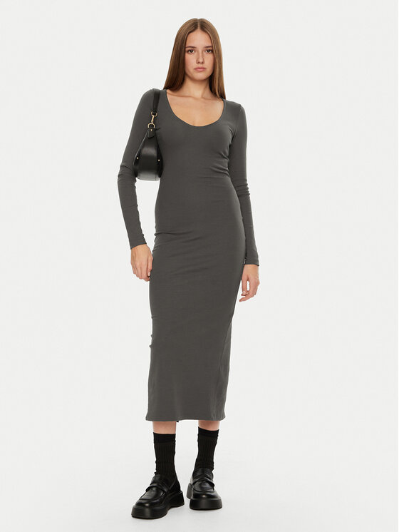 Brave Soul Brave Soul Ежедневна рокля LDRJ-624HOLLY Сив Regular Fit