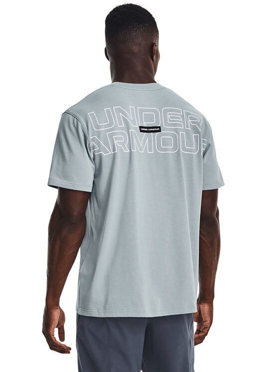 Under Armour T-Shirt UA OUTLINE HEAVYWEIGHT SS 1379109 Modrá