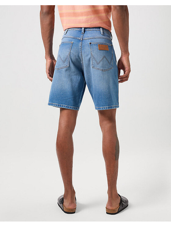 Wrangler Wrangler Szorty jeansowe FRONTIER SHORT Niebieski Regular Fit