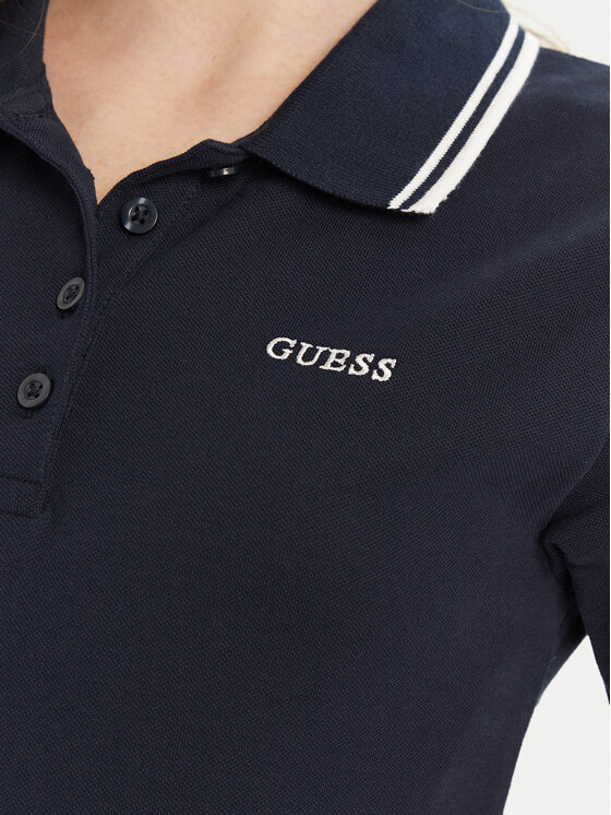 Guess Guess Tricou polo V5GP06 KCOK1 Bleumarin Slim Fit
