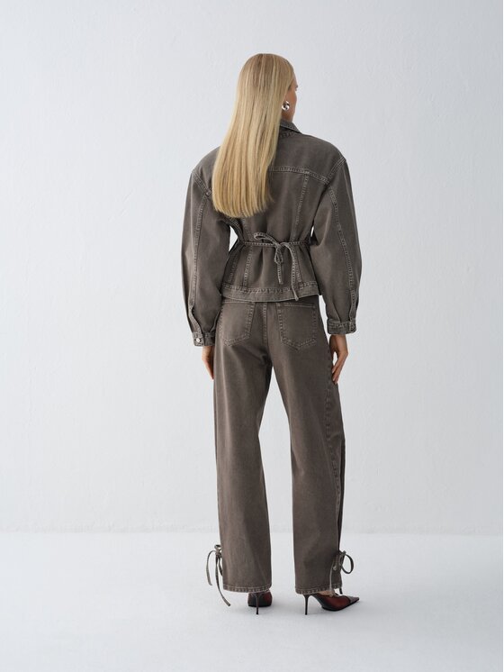 La Mania La Mania Jeansy HORIZON Beżowy ciemny Basic Fit