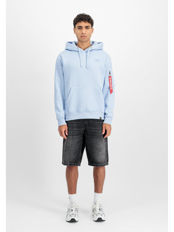 Alpha Industries Alpha Industries Bluza Backprint Hoodie Niebieski Regular Fit