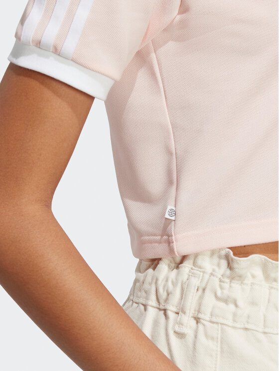 adidas adidas Poloshirt Crop Polo Shirt IP3757 Rosa
