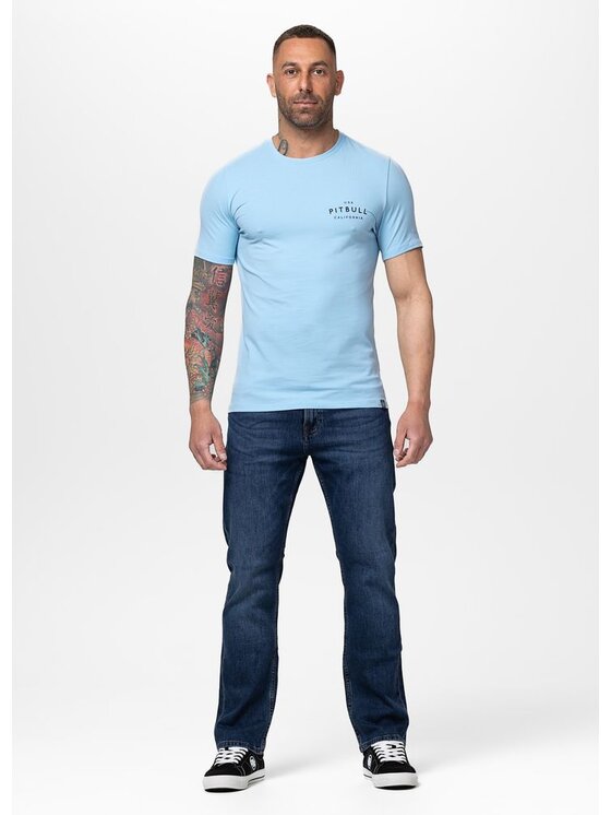PITBULL PITBULL T-Shirt Slim Fit USA CAL Niebieski Regular Fit