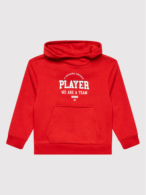 4F 4F Felpa HJZ22-JBLM006 Rosso Regular Fit