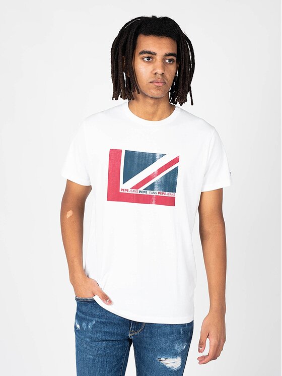 Pepe Jeans Pepe Jeans T-Shirt PM508016 | Ramone Biały Regular Fit