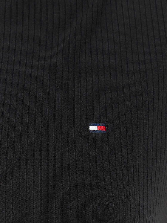 Tommy Hilfiger Tommy Hilfiger Top WW0WW47807 Negru Slim Fit
