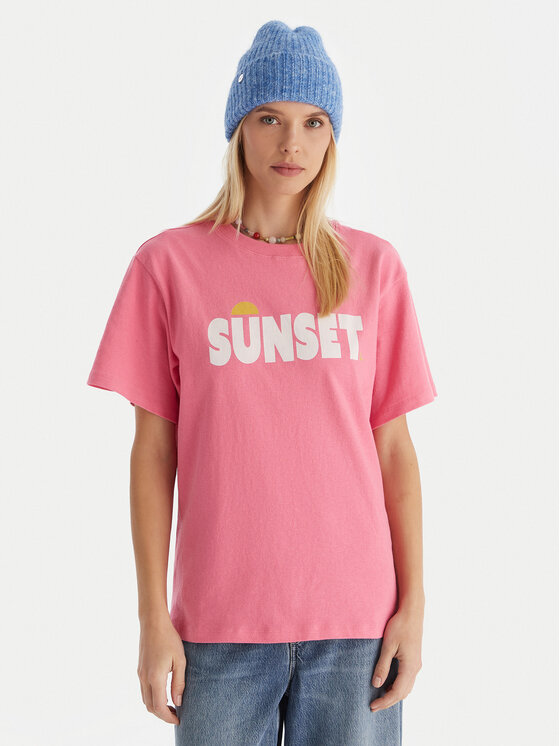 Roxy Roxy T-Shirt Sunnyoversize Easy ERJZT06033 Różowy Oversize