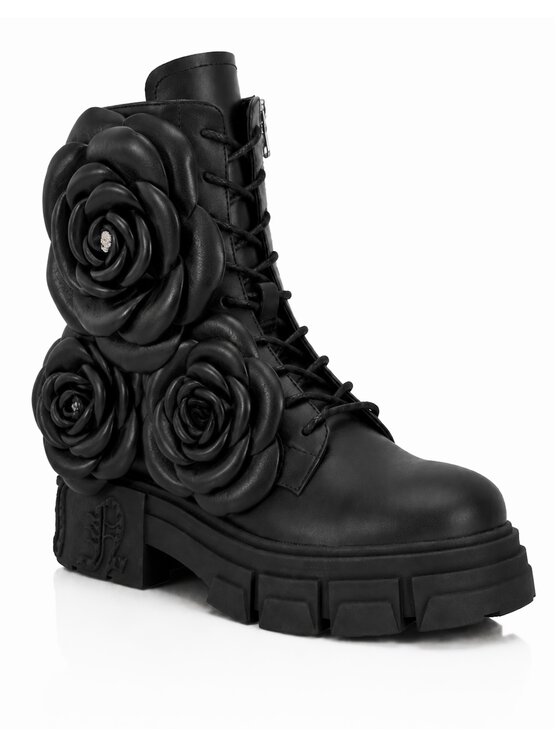 PHILIPP PLEIN PHILIPP PLEIN Kotníková obuv s elastickým prvkem 31324 Černá