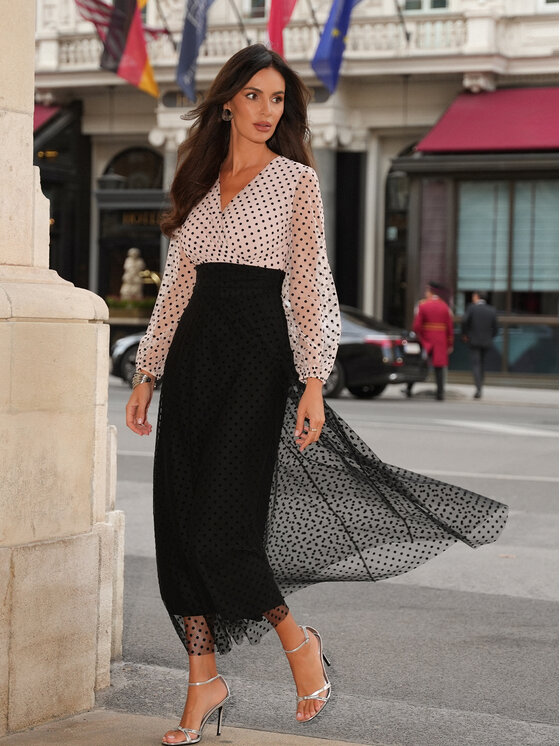 LIDIA KALITA LIDIA KALITA Sukienka wieczorowa Corsica Czarny Flare Fit