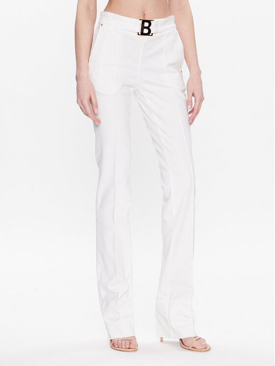 Blugirl Blumarine Džínsy RA3142-T3546 Biela Straight Leg