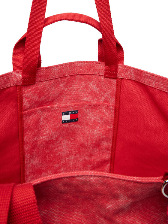 Tommy Jeans Tommy Jeans Torbica Tjw Wave Flag Med Tote AW0AW18466 Koraljna