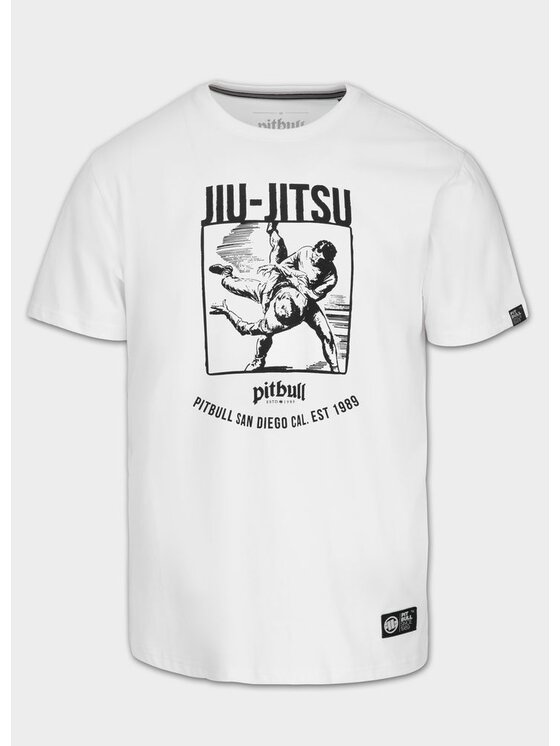 PITBULL PITBULL T-Shirt JIU-JITSU Biały Regular Fit
