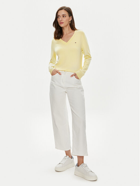 Tommy Hilfiger Tommy Hilfiger Πουλόβερ WW0WW40098 Κίτρινο Regular Fit