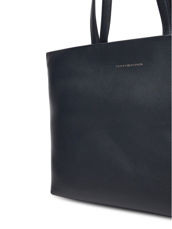 Tommy Hilfiger Tommy Hilfiger Ročna torba Th Logotape Tote AW0AW17693 Mornarsko modra