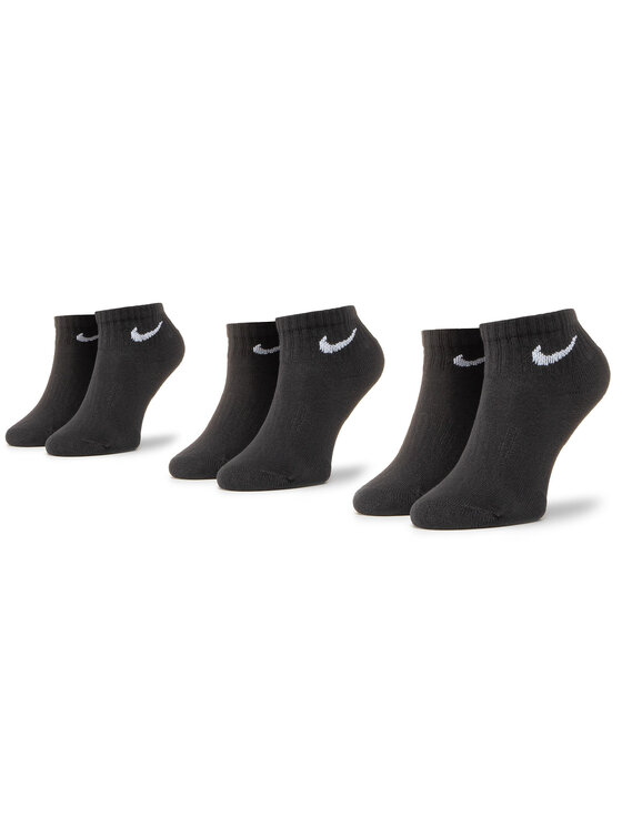 Nike Lot de 3 paires de chaussettes basses unisexe SX7667-010 Noir