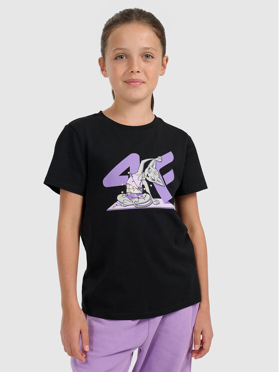 4F 4F T-Shirt CHRISTMAS DROP Czarny Regular Fit