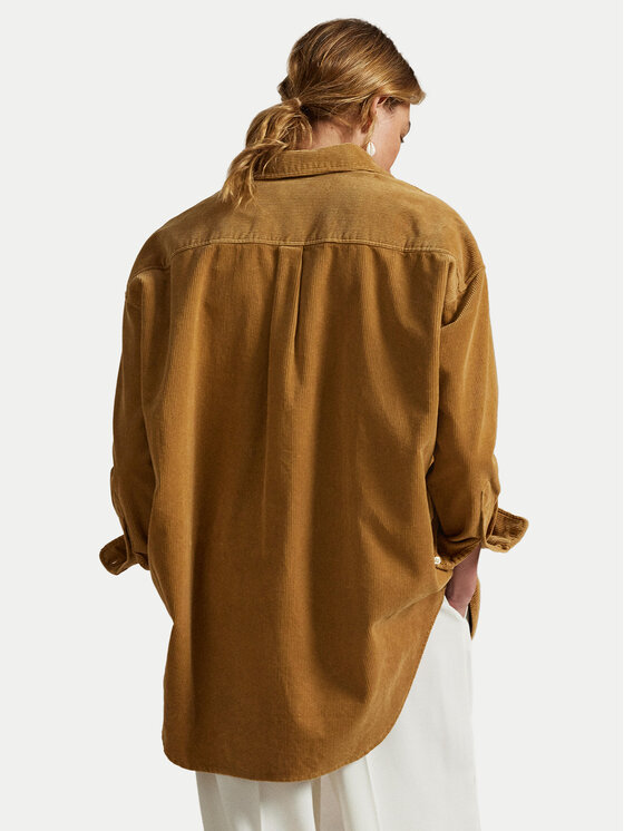 Polo Ralph Lauren Polo Ralph Lauren Košeľa 211971525001 Hnedá Oversize