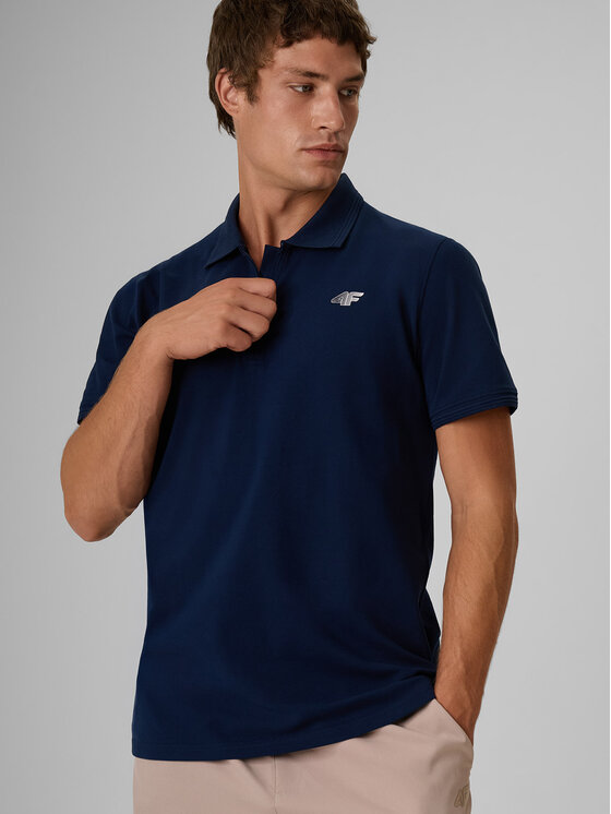 4F 4F Polo COMMERCIAL Granatowy Regular Fit