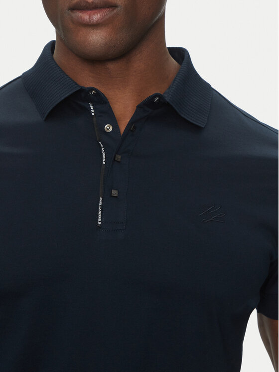 KARL LAGERFELD KARL LAGERFELD Polo 745007 552200 Granatowy Regular Fit