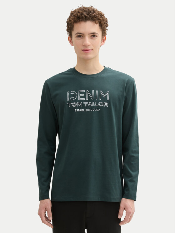 Tom Tailor Denim Tom Tailor Denim Longsleeve 1043484 Зелений Regular Fit