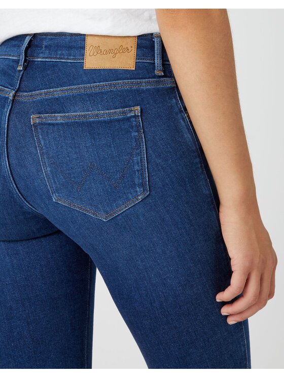 Wrangler Wrangler Jeansy SKINNY Niebieski Skinny Fit
